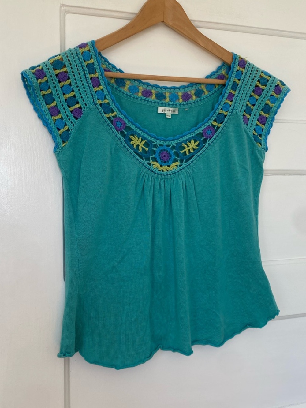 Y2K Boho hippie crochet silk top